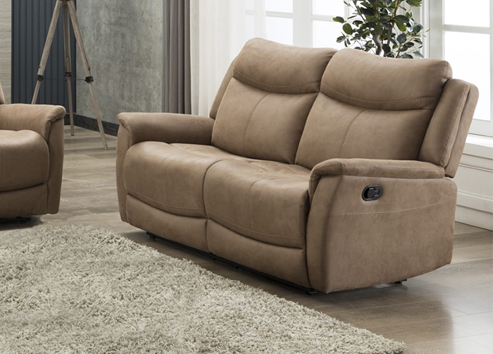 Arizona 2 Seater Faux Leather Recliner - Click Image to Close